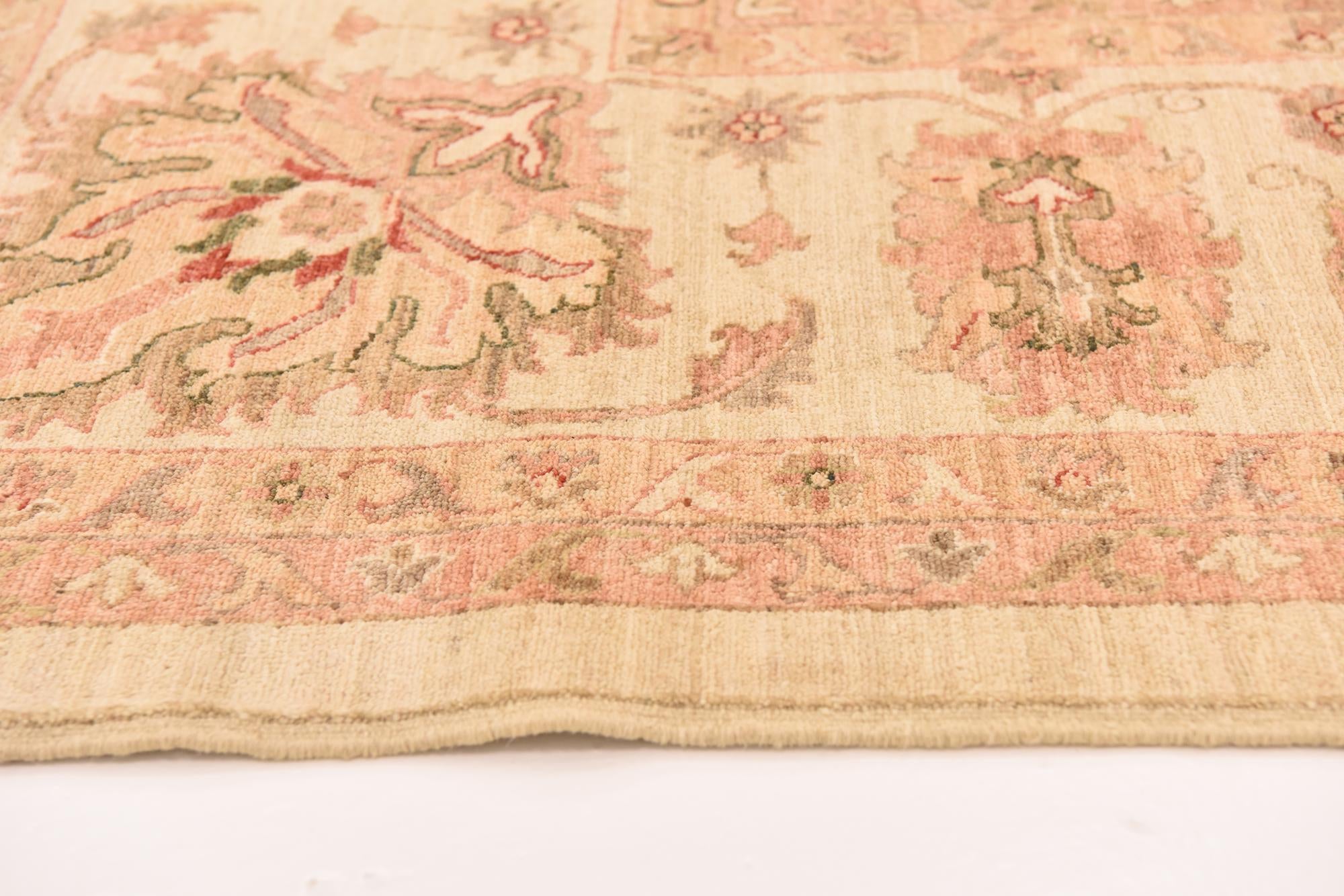 11' 5 x 14' 10 Hand Knotted Peshawar Ziegler Rug