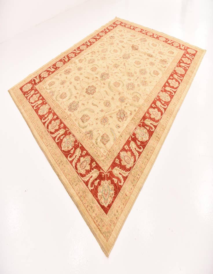 Detail image of 9' 10 x 12' 9  Hand Knotted Peshawar Ziegler Rug