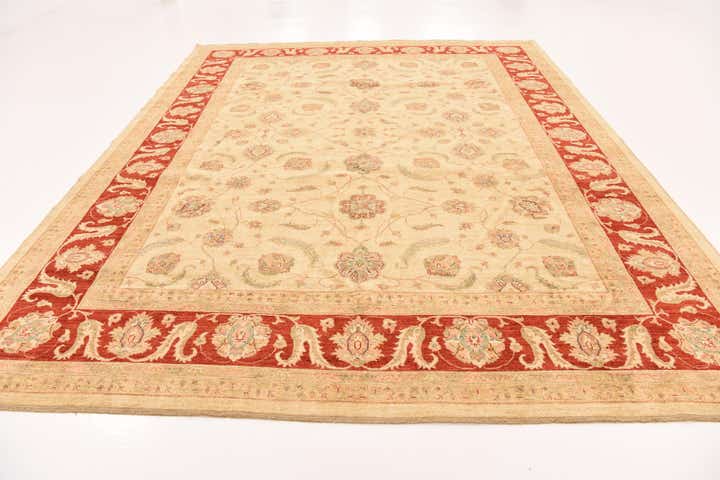 9' 10 x 12' 9 Hand Knotted Peshawar Ziegler Rug