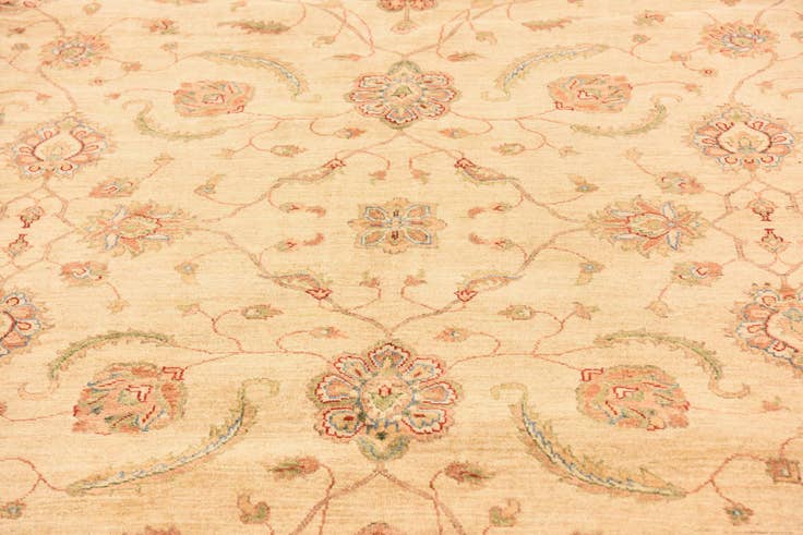 Detail image of 9' 10 x 12' 9 Hand Knotted Peshawar Ziegler Rug