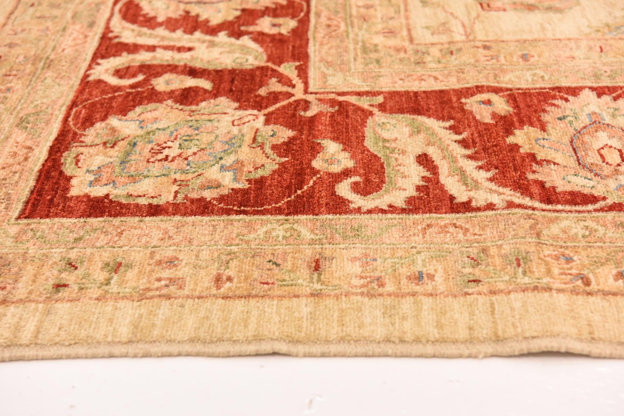 9' 10 x 12' 9 Hand Knotted Peshawar Ziegler Rug