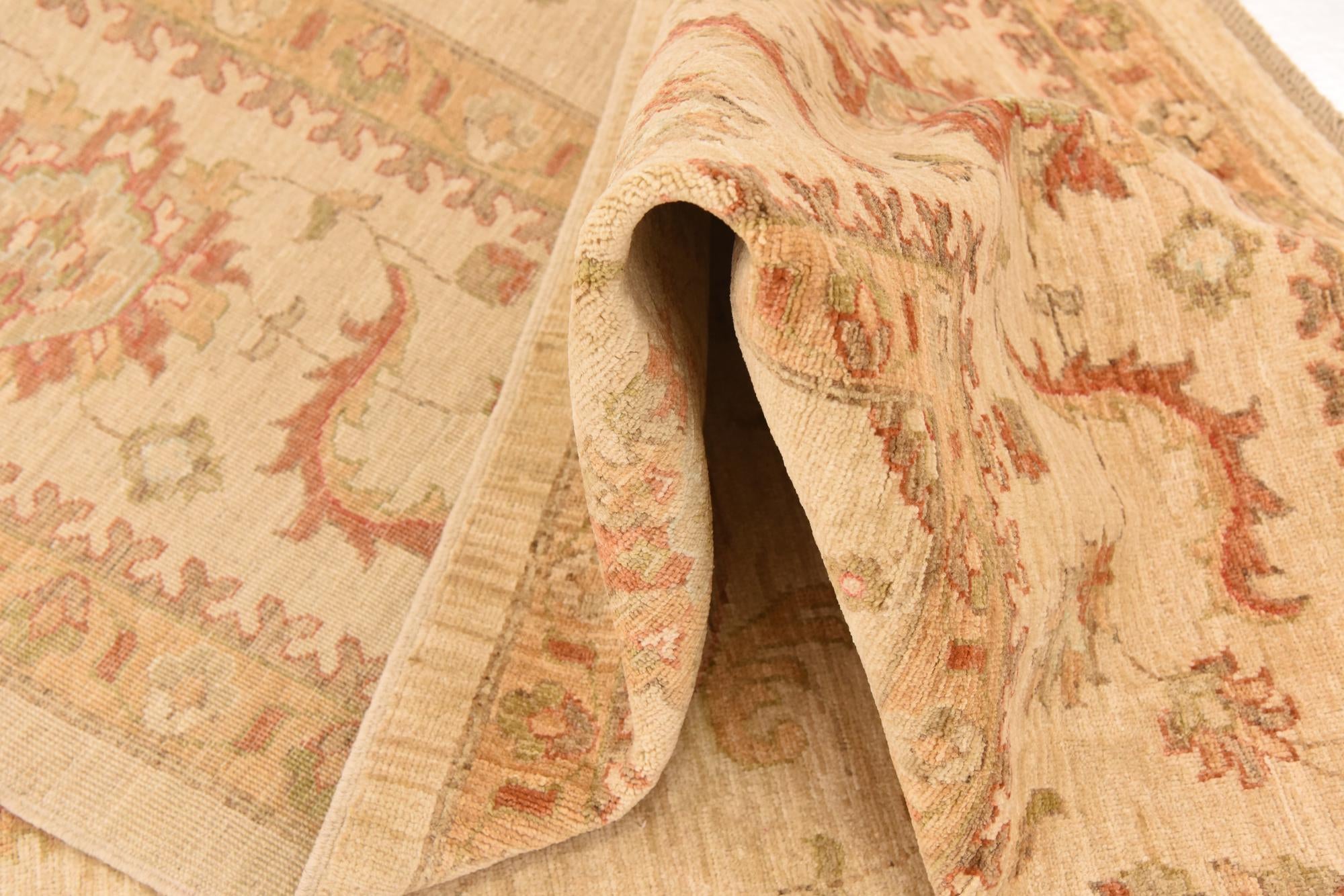 9' 10 x 12' 11 Hand Knotted Peshawar Ziegler Rug