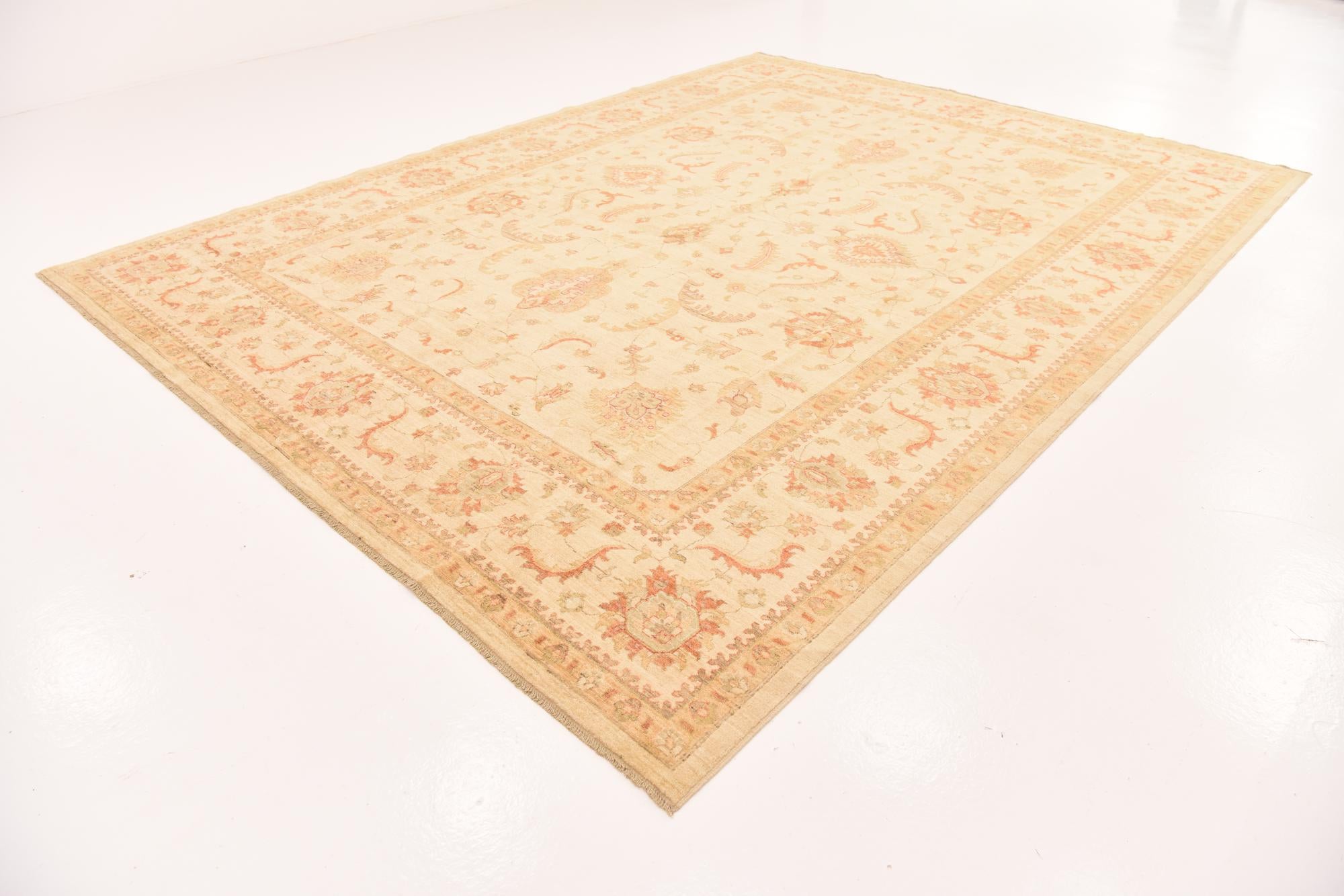 9' 10 x 12' 11 Hand Knotted Peshawar Ziegler Rug