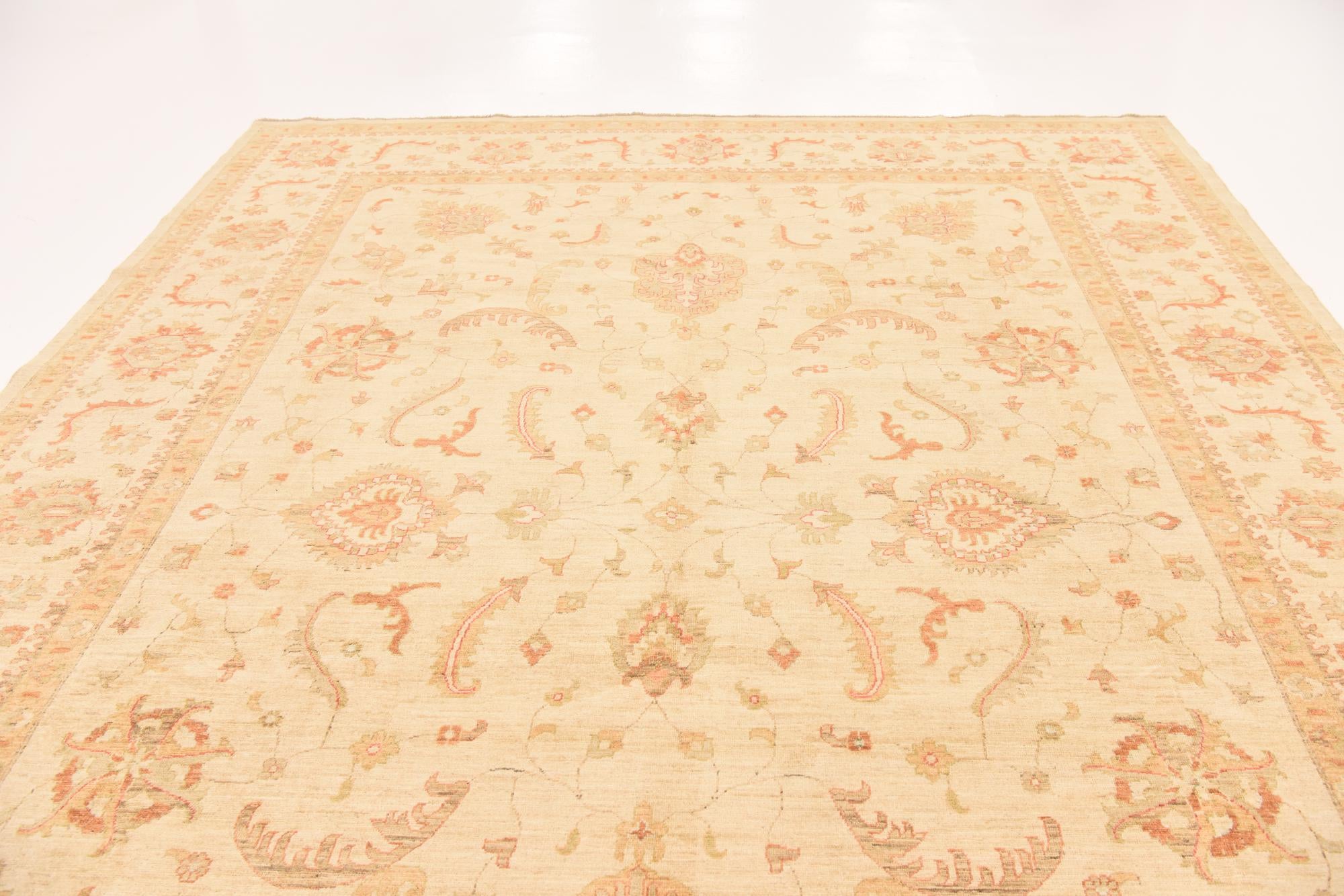 9' 10 x 12' 11 Hand Knotted Peshawar Ziegler Rug