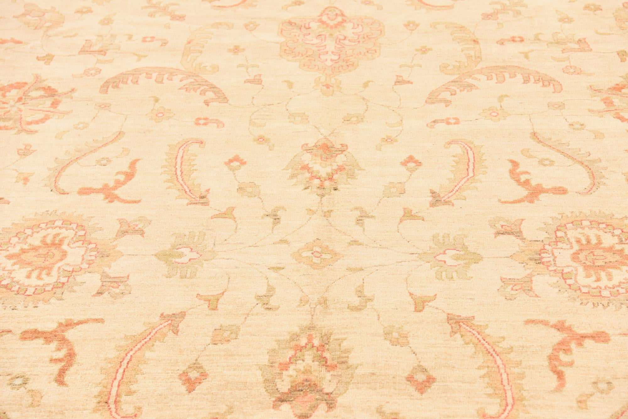 9' 10 x 12' 11 Hand Knotted Peshawar Ziegler Rug