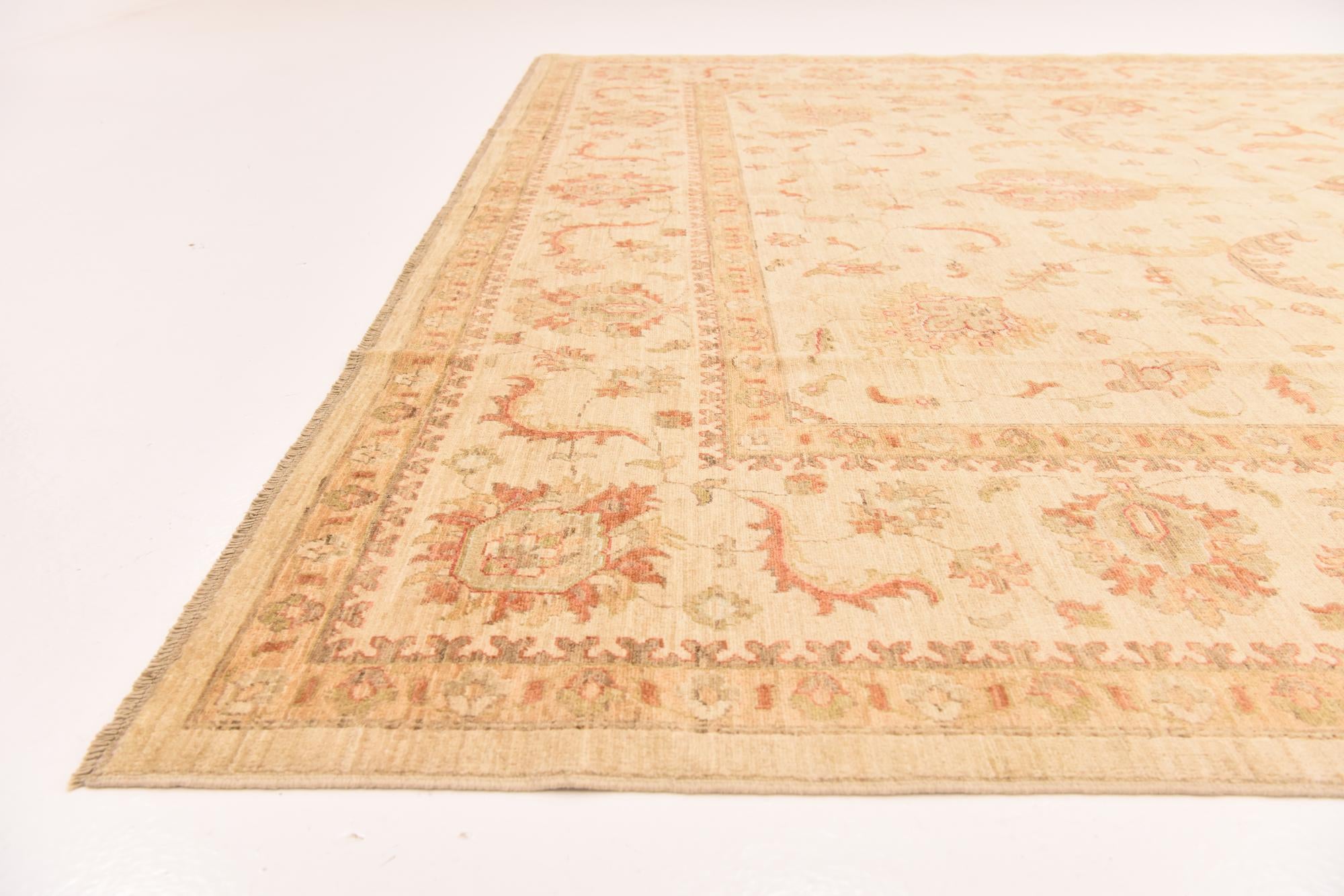 9' 10 x 12' 11 Hand Knotted Peshawar Ziegler Rug