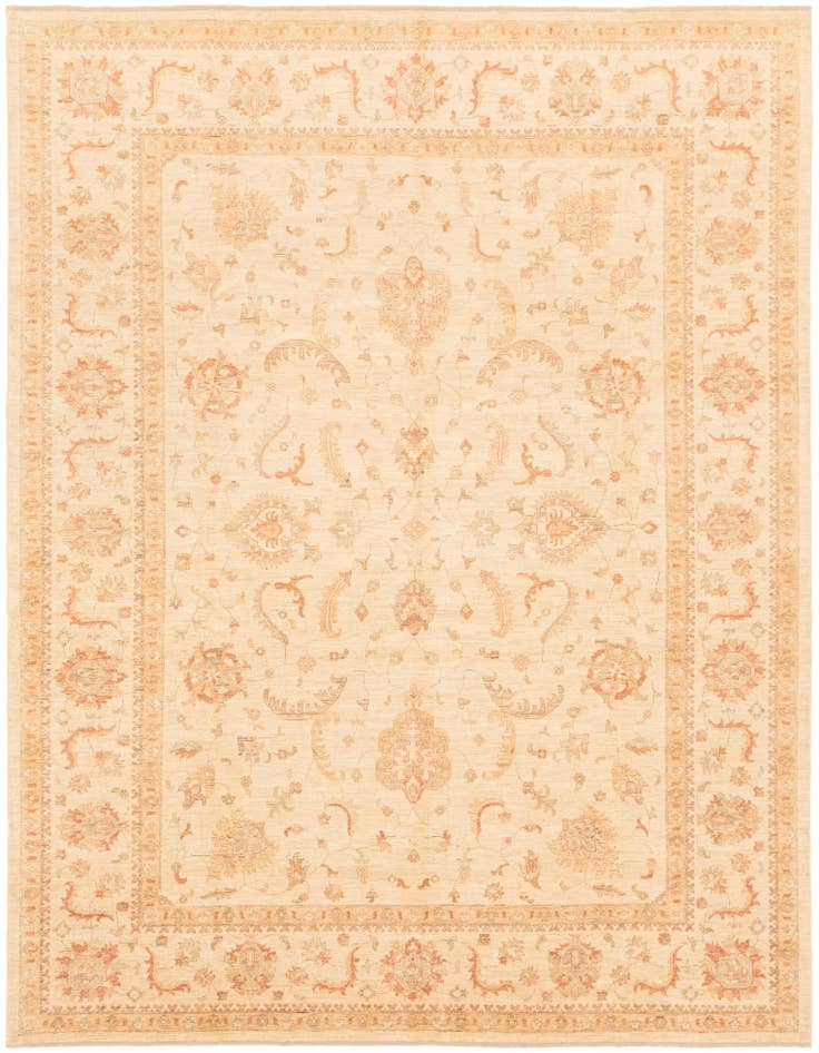 Detail image of 9' 10 x 12' 11 Hand Knotted Peshawar Ziegler Rug