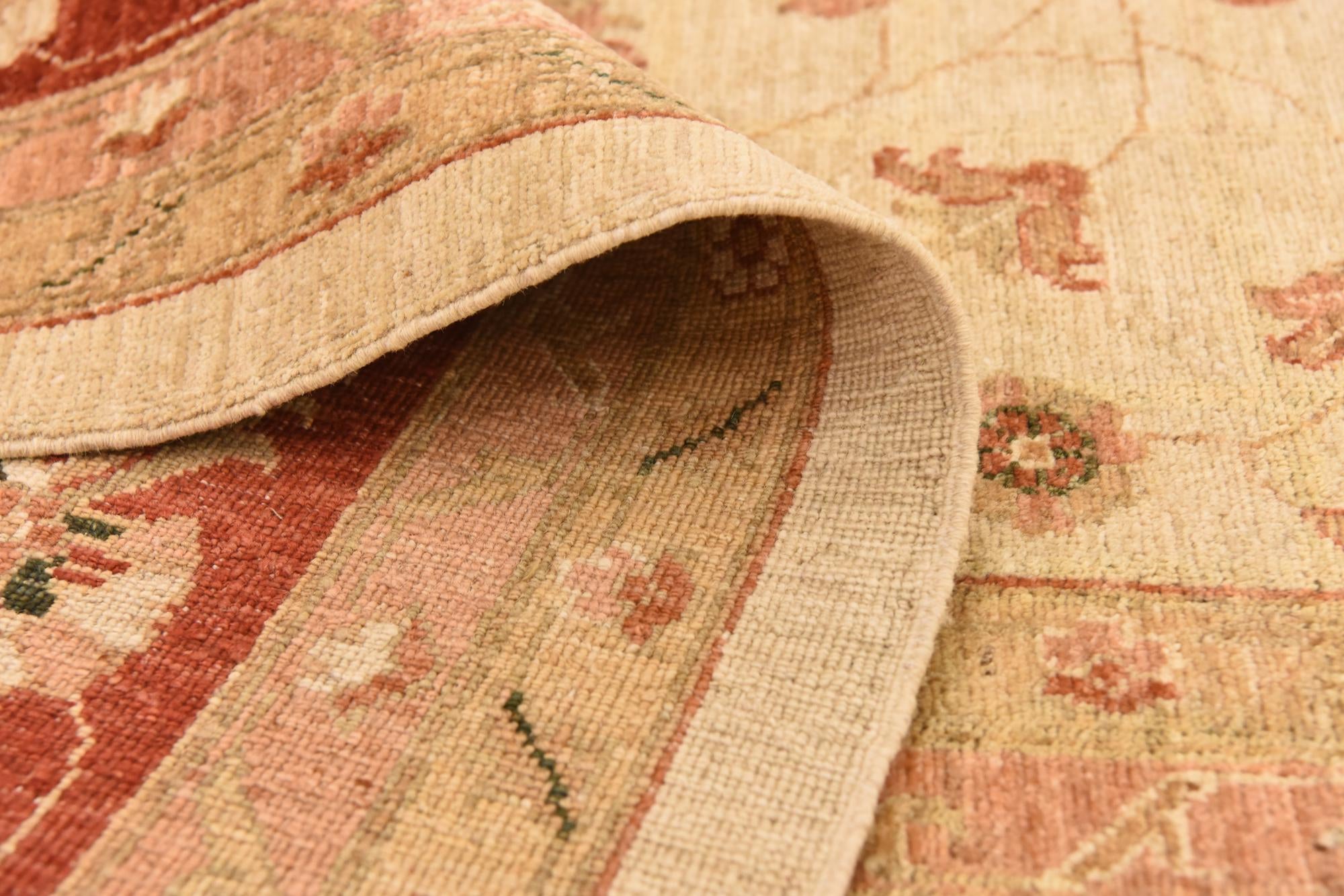 10' x 12' 9 Hand Knotted Peshawar Ziegler Rug