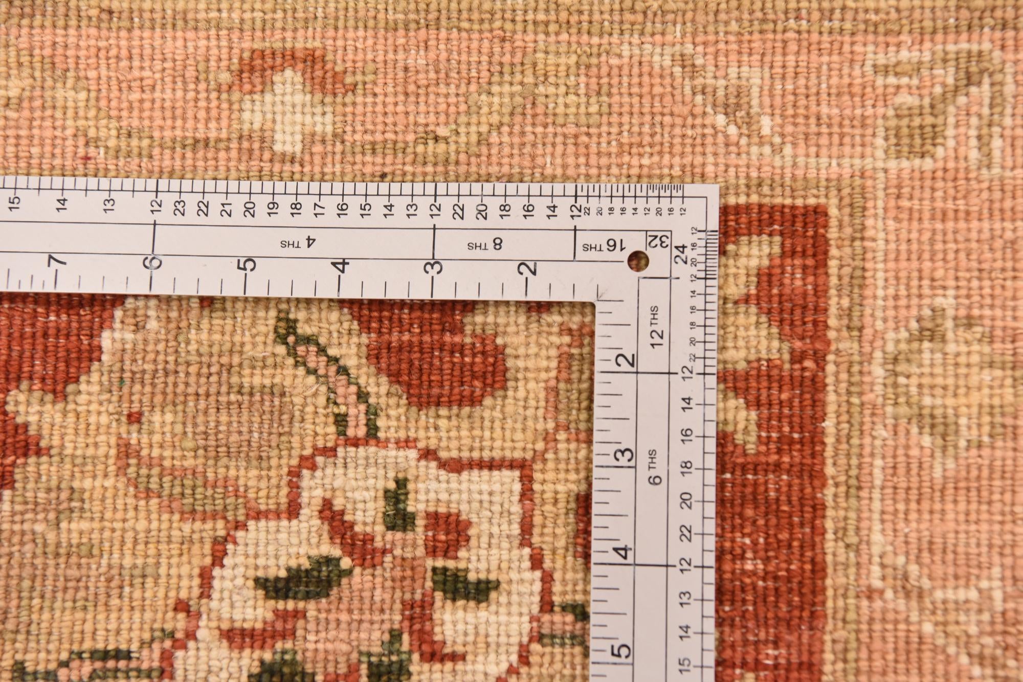 10' x 12' 9 Hand Knotted Peshawar Ziegler Rug