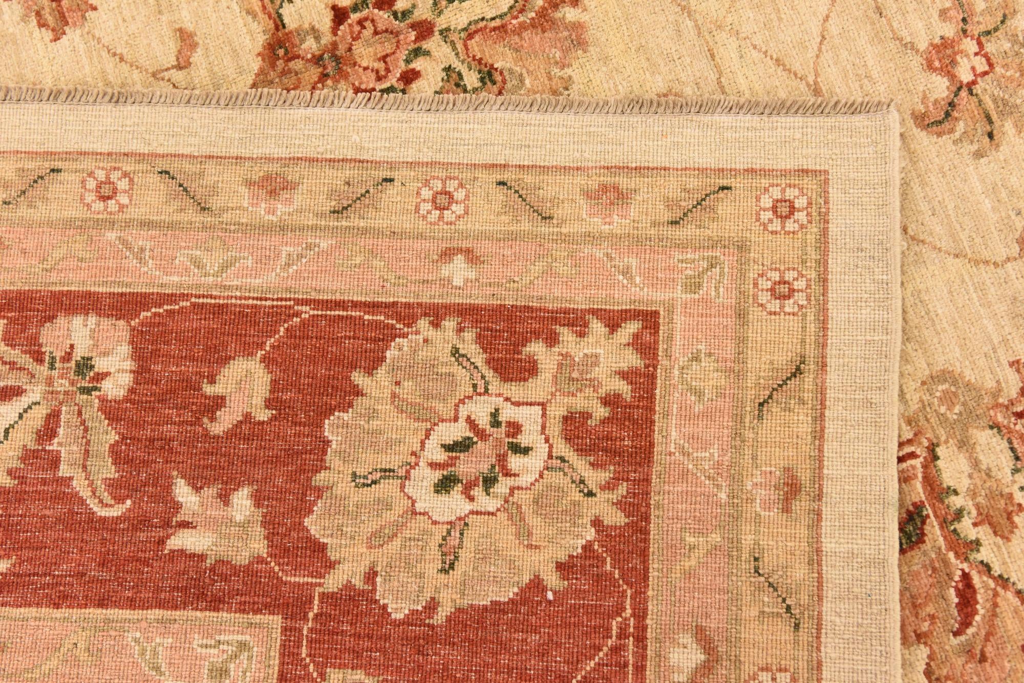 10' x 12' 9 Hand Knotted Peshawar Ziegler Rug