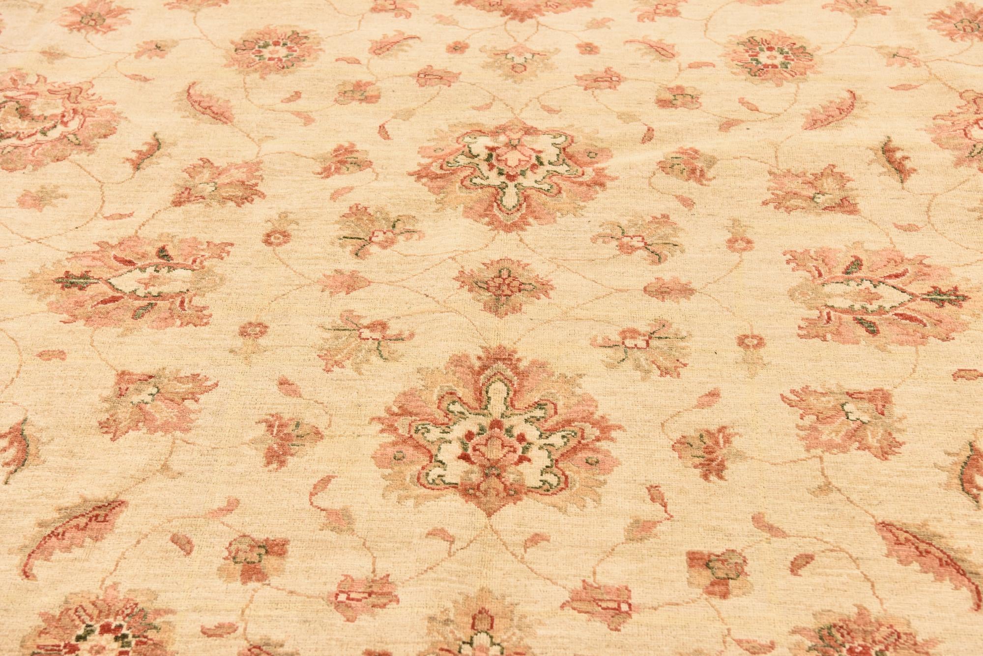 10' x 12' 9 Hand Knotted Peshawar Ziegler Rug