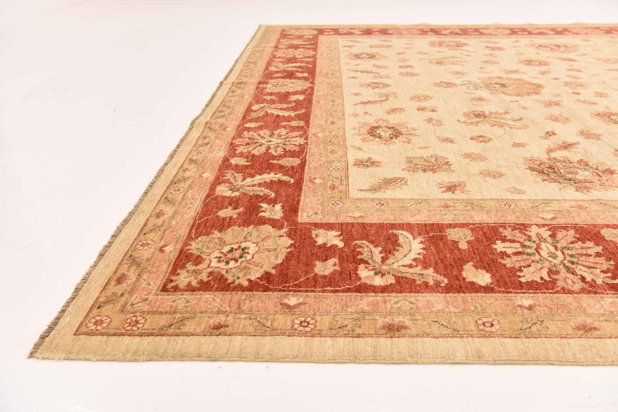 10' x 12' 9 Hand Knotted Peshawar Ziegler Rug