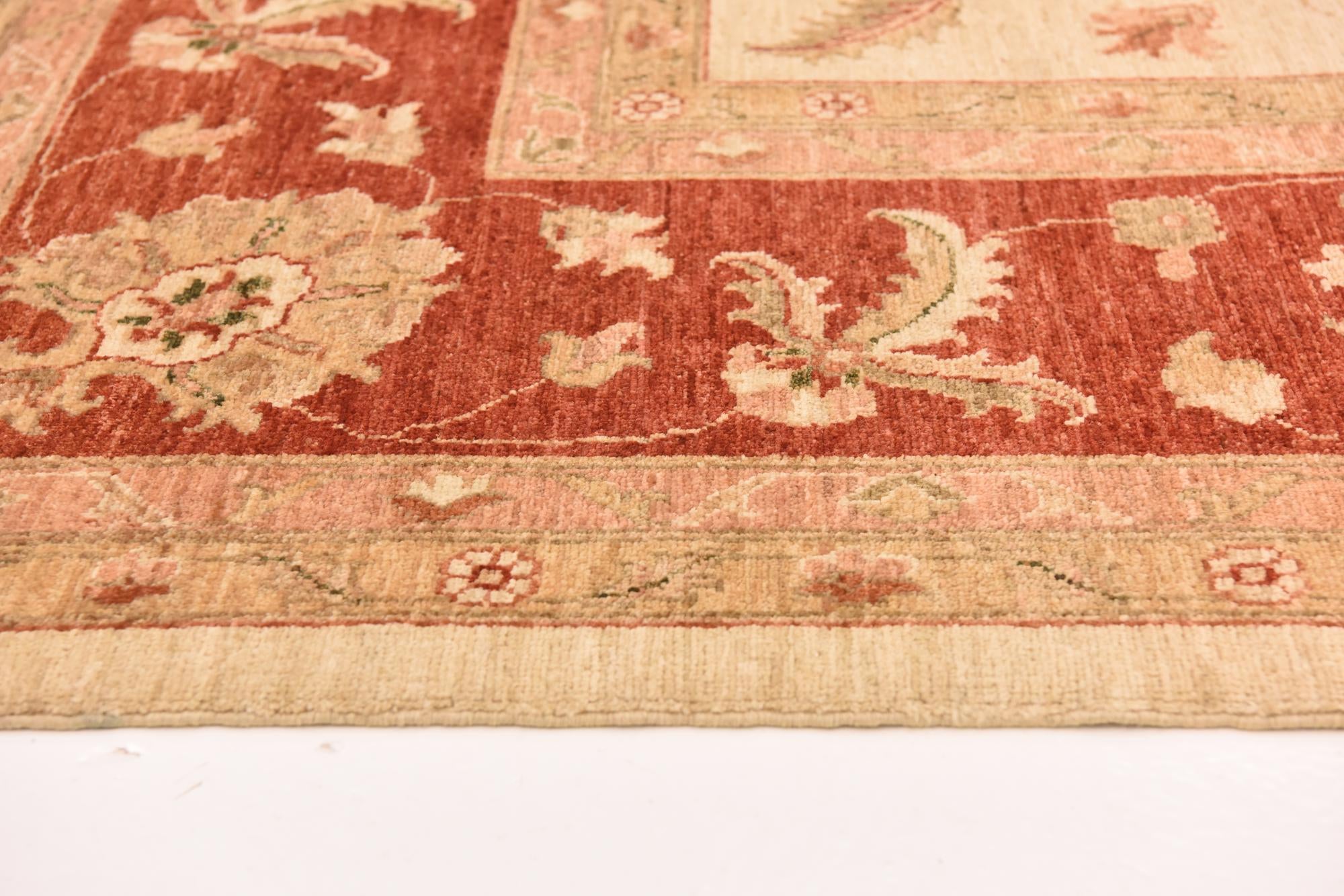 10' x 12' 9 Hand Knotted Peshawar Ziegler Rug