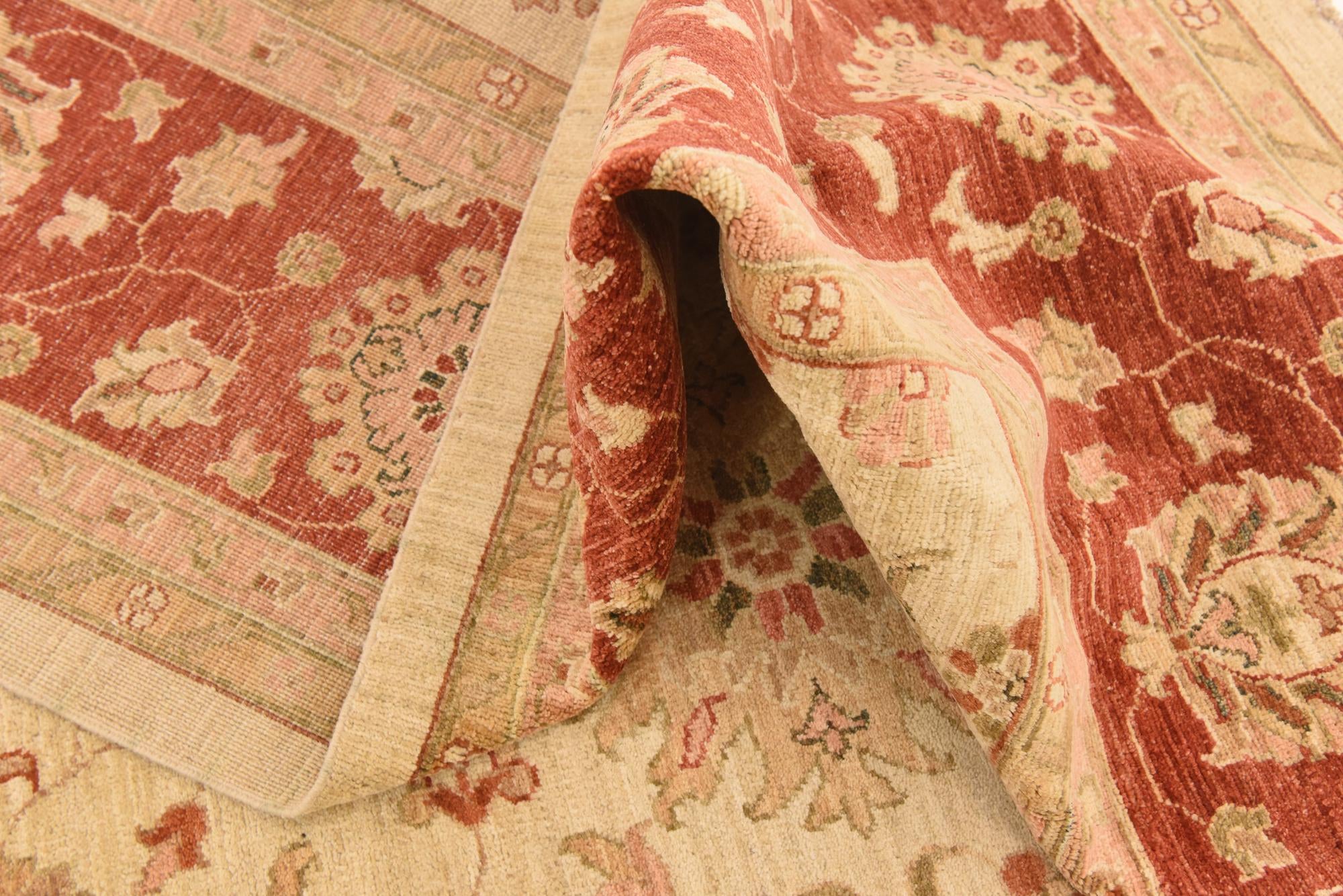 10' x 13' Hand Knotted Peshawar Ziegler Rug