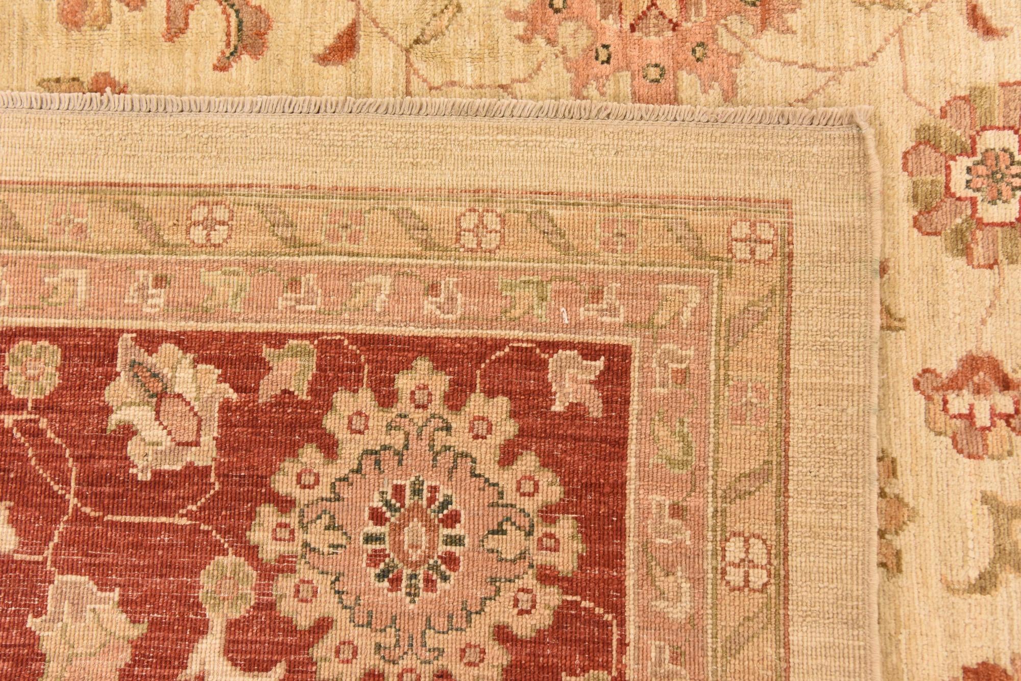 10' x 13' Hand Knotted Peshawar Ziegler Rug