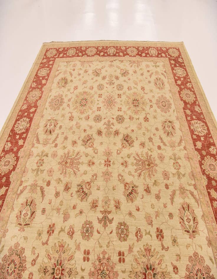 Detail image of 10' x 13'  Hand Knotted Peshawar Ziegler Rug