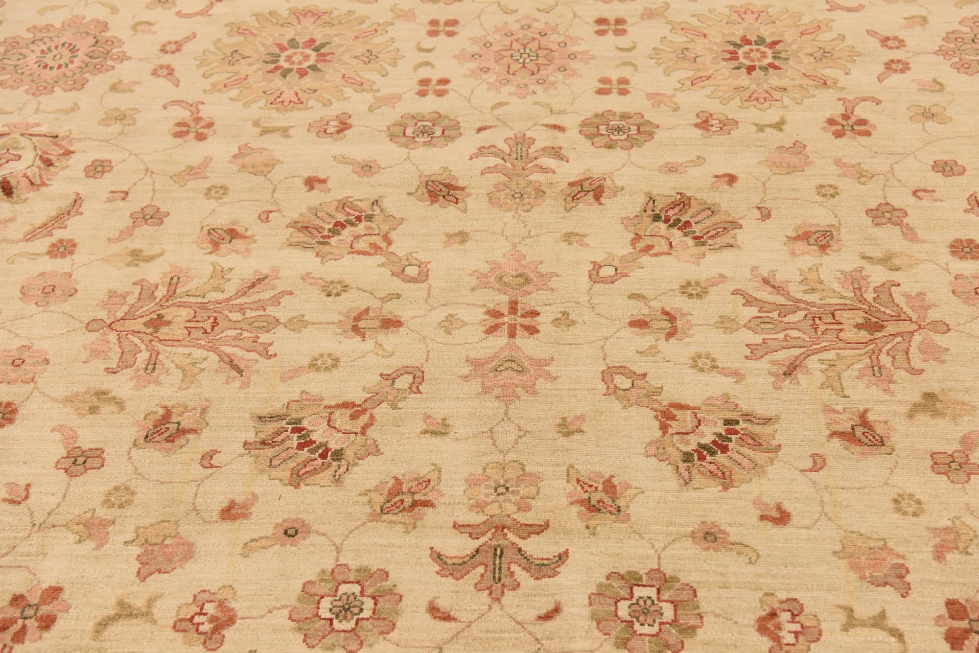 10' x 13' Hand Knotted Peshawar Ziegler Rug