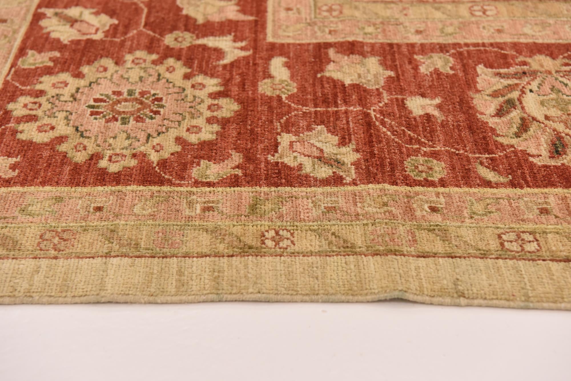 10' x 13' Hand Knotted Peshawar Ziegler Rug