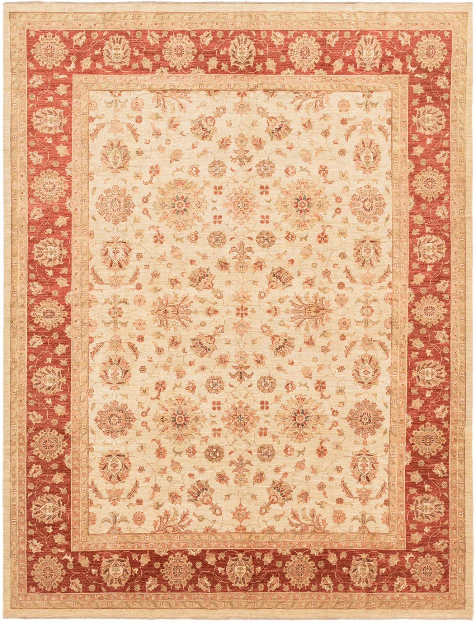 10' x 13' Hand Knotted Peshawar Ziegler Rug