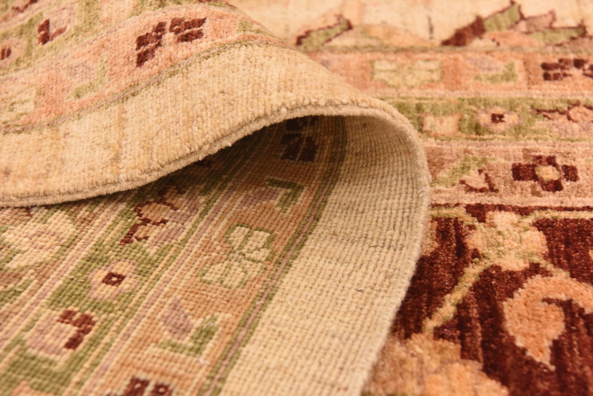 13' 4 x 16' 10 Hand Knotted Peshawar Ziegler Rug