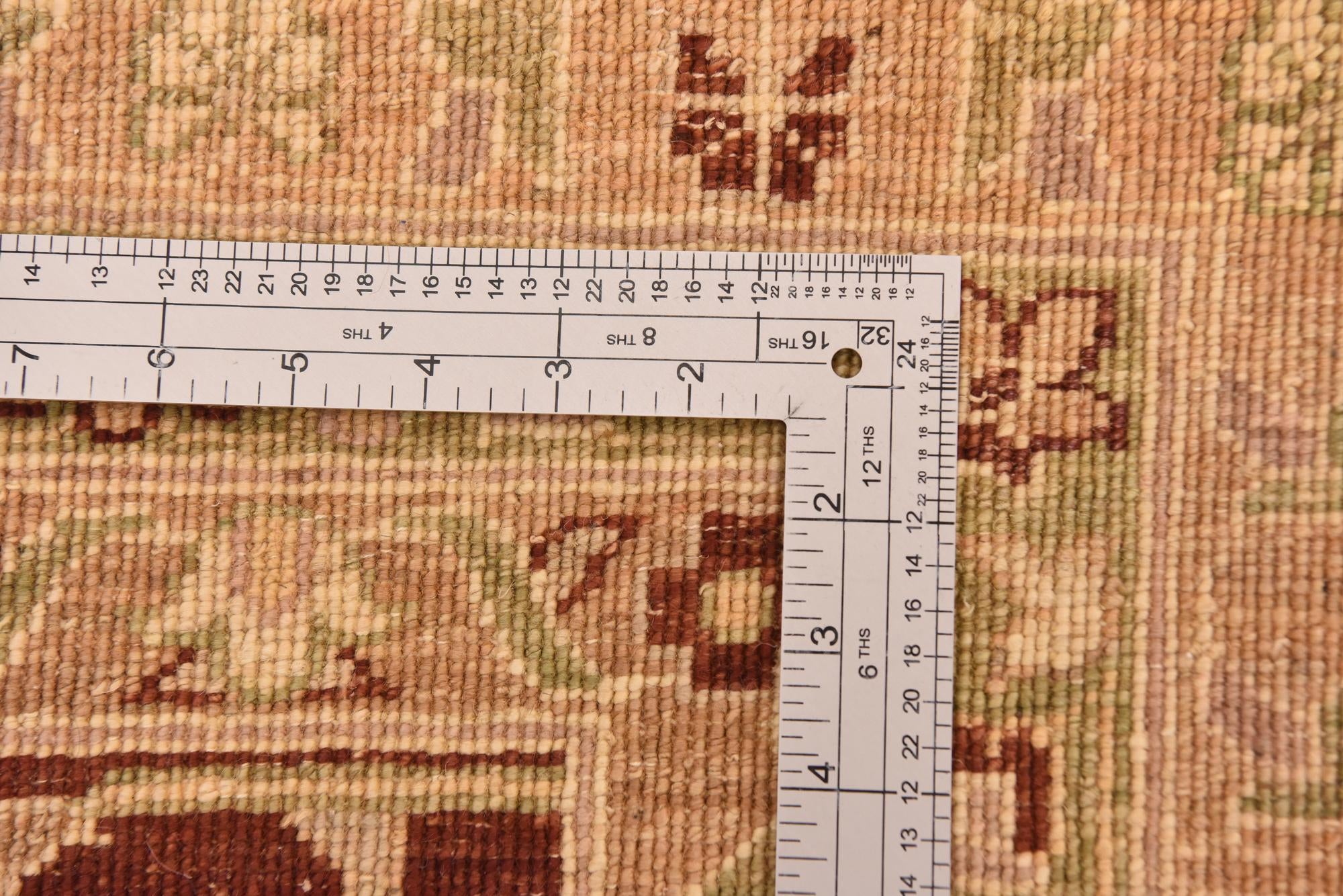 13' 4 x 16' 10 Hand Knotted Peshawar Ziegler Rug