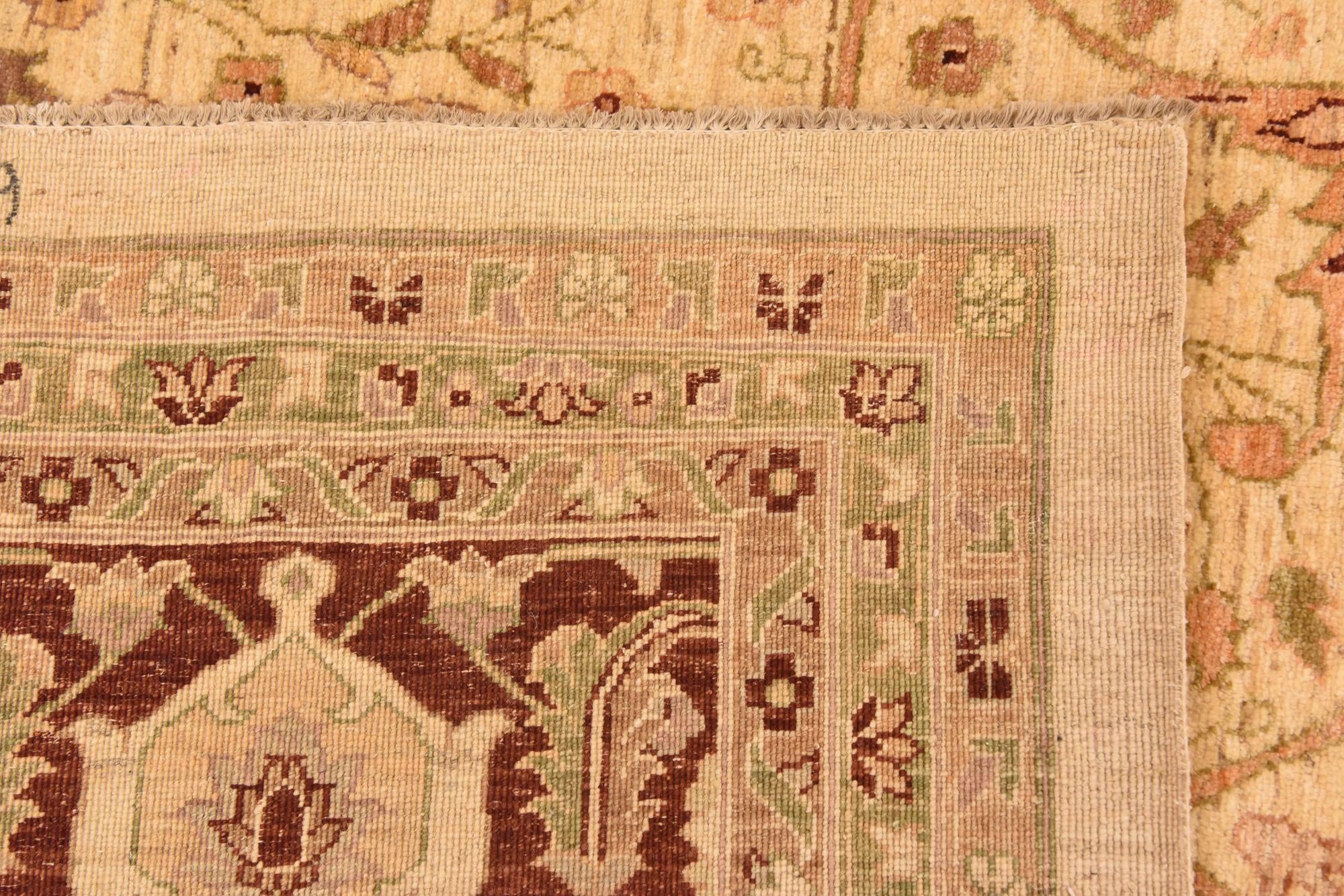 13' 4 x 16' 10 Hand Knotted Peshawar Ziegler Rug