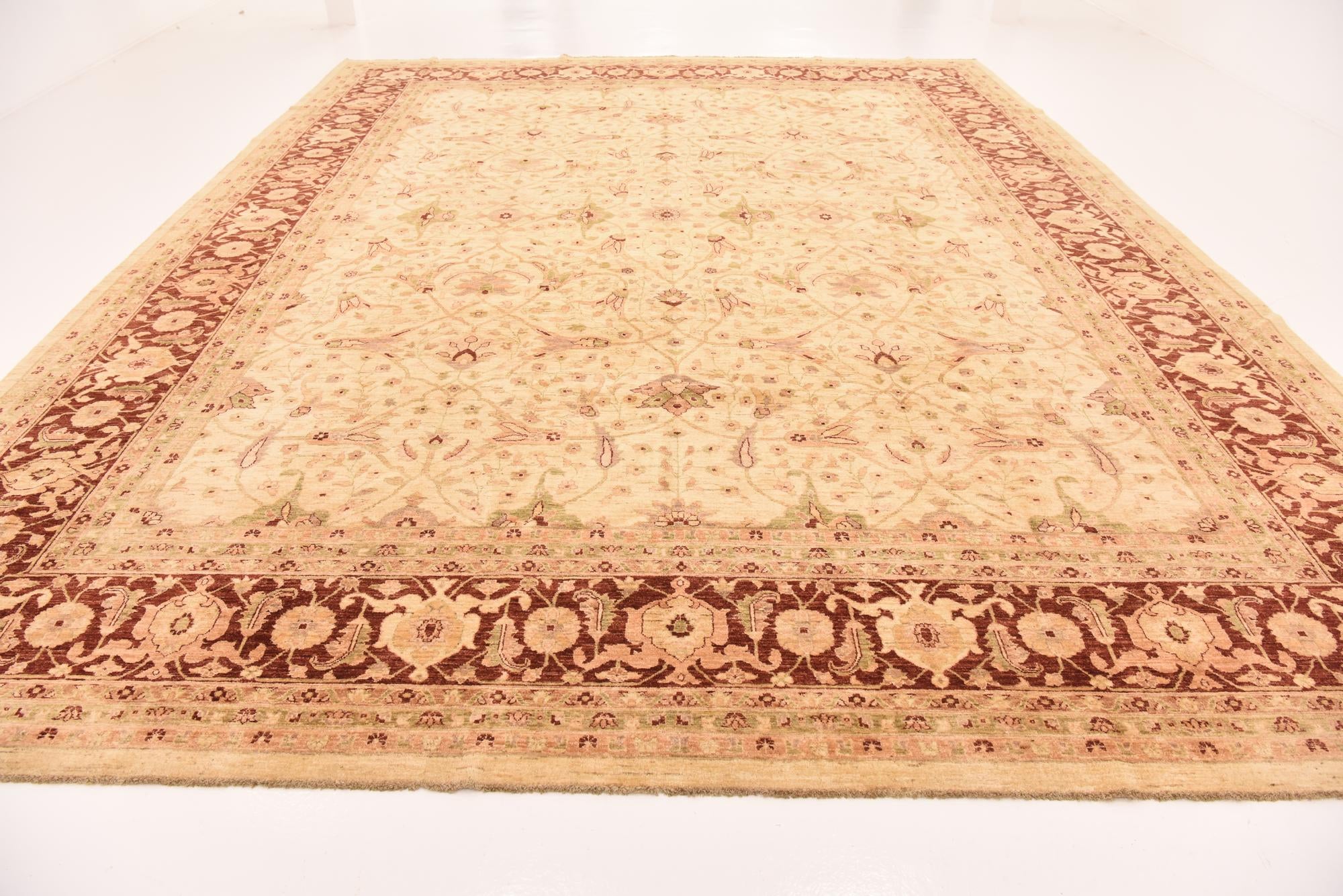 13' 4 x 16' 10 Hand Knotted Peshawar Ziegler Rug
