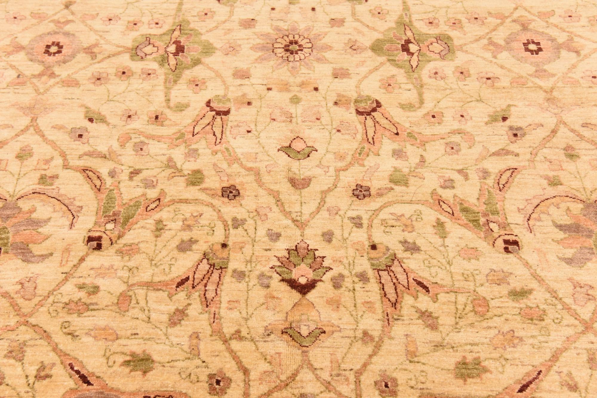 13' 4 x 16' 10 Hand Knotted Peshawar Ziegler Rug