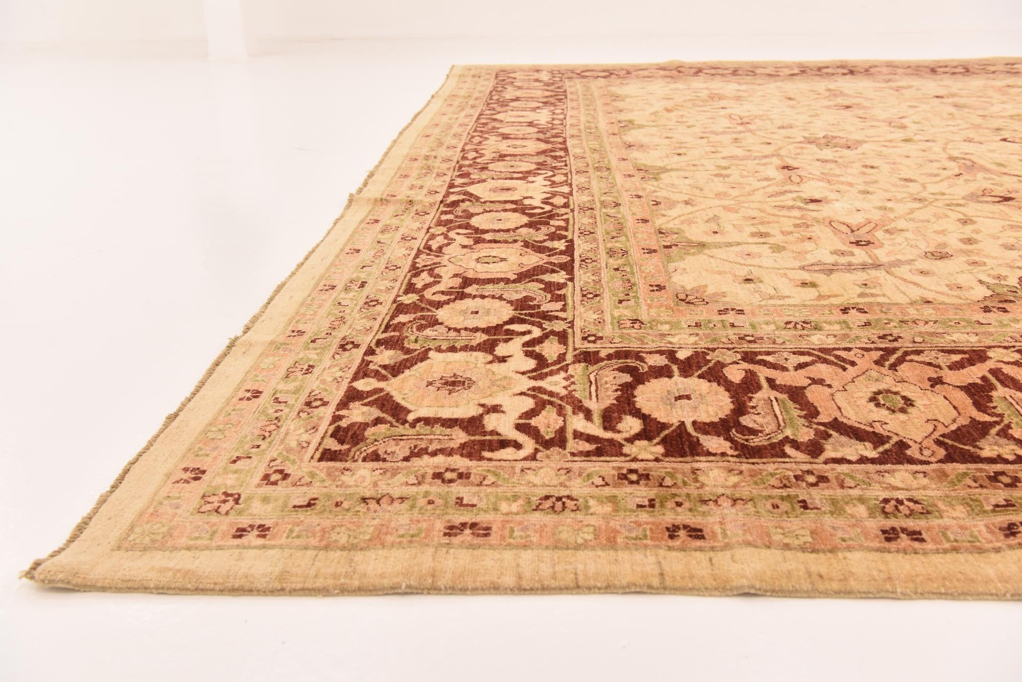 13' 4 x 16' 10 Hand Knotted Peshawar Ziegler Rug