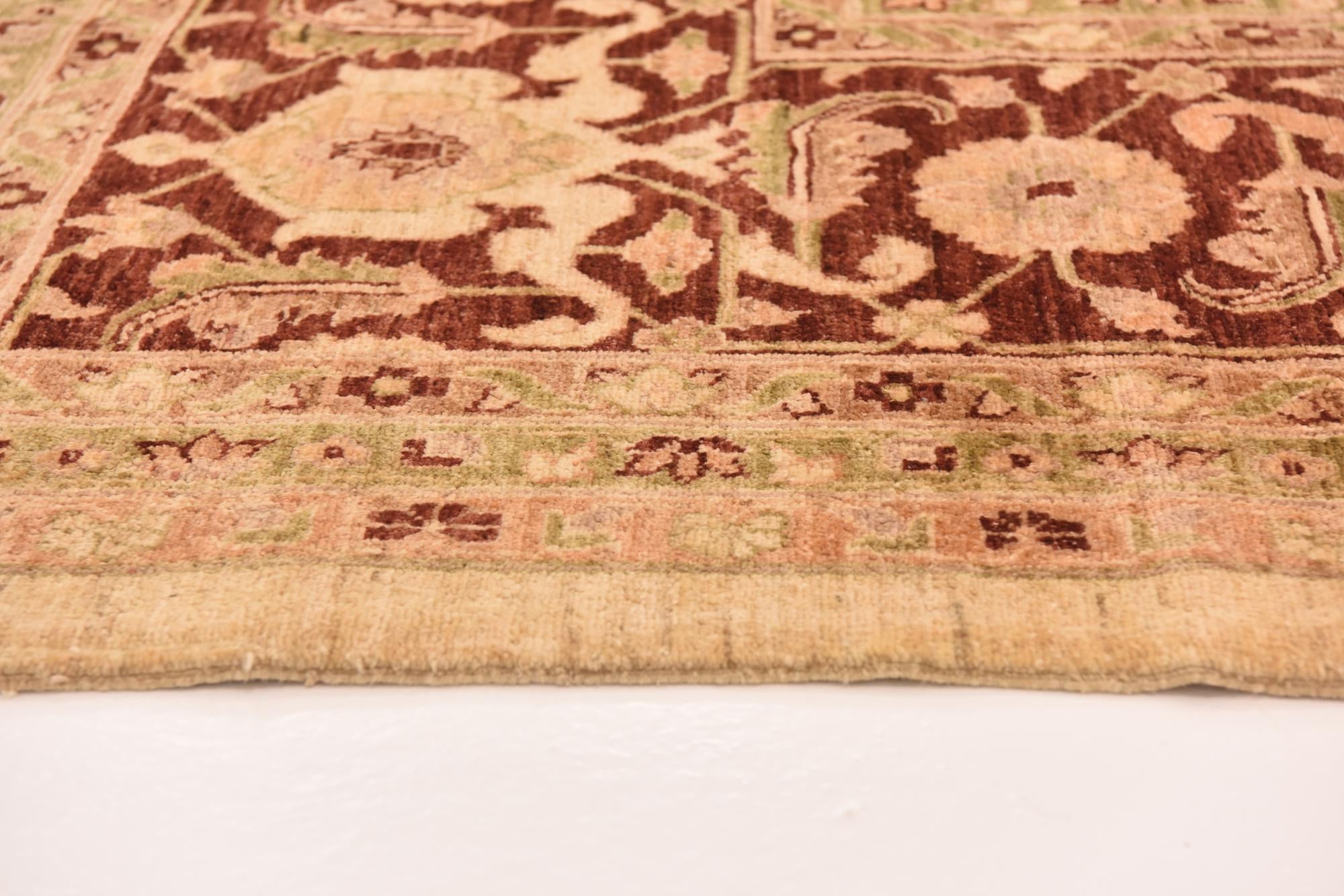 13' 4 x 16' 10 Hand Knotted Peshawar Ziegler Rug