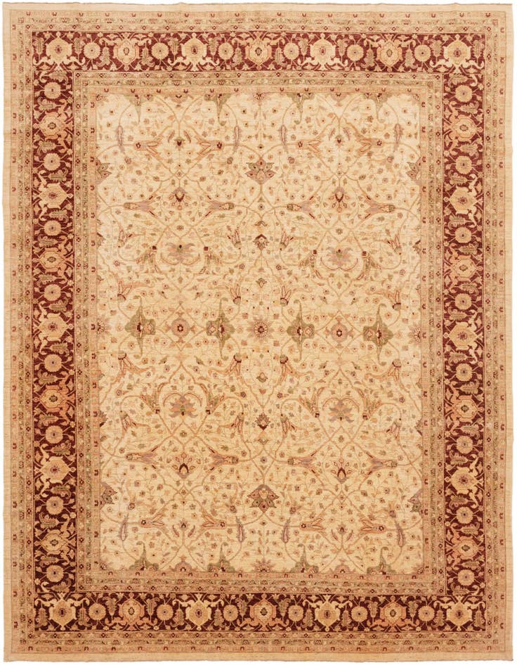 Detail image of 13' 4 x 16' 10 Hand Knotted Peshawar Ziegler Rug