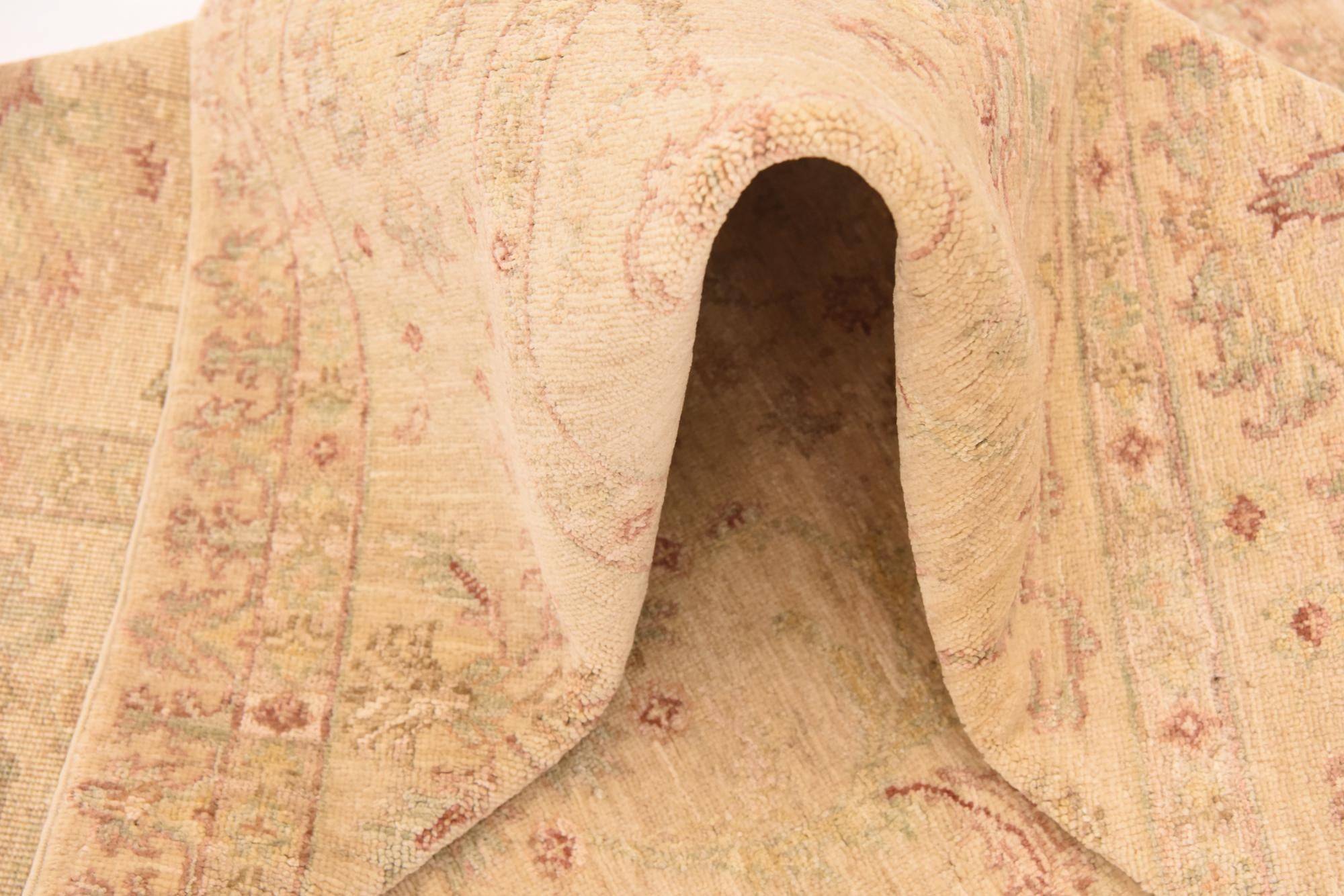 5' 8 x 8' 4 Hand Knotted Peshawar Ziegler Rug