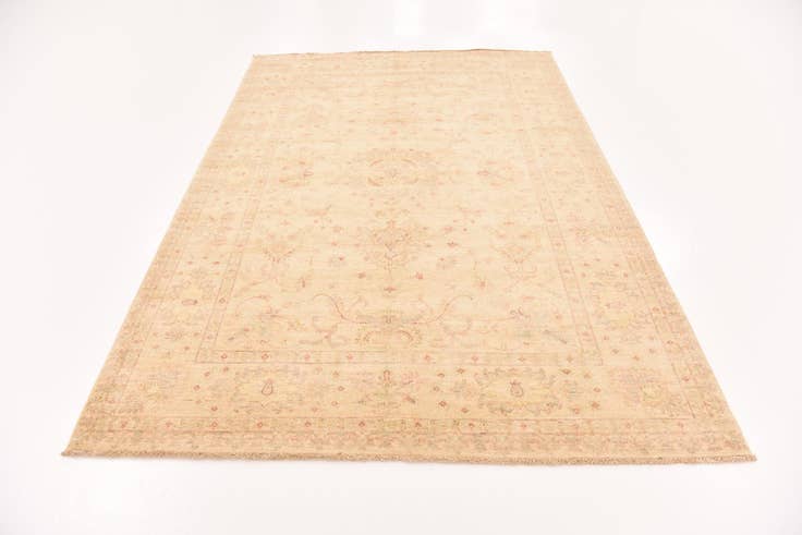 Detail image of 5' 8 x 8' 4 Hand Knotted Peshawar Ziegler Rug