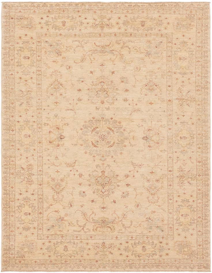 Detail image of 5' 8 x 8' 4 Hand Knotted Peshawar Ziegler Rug