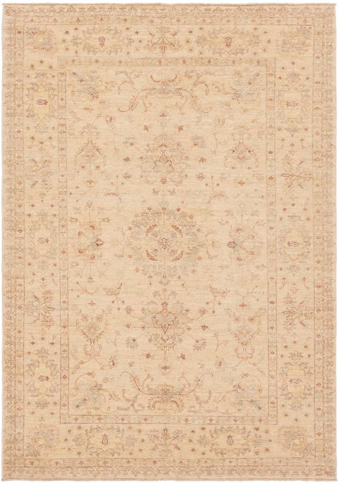 Detail image of 5' 8 x 8' 4 Hand Knotted Peshawar Ziegler Rug