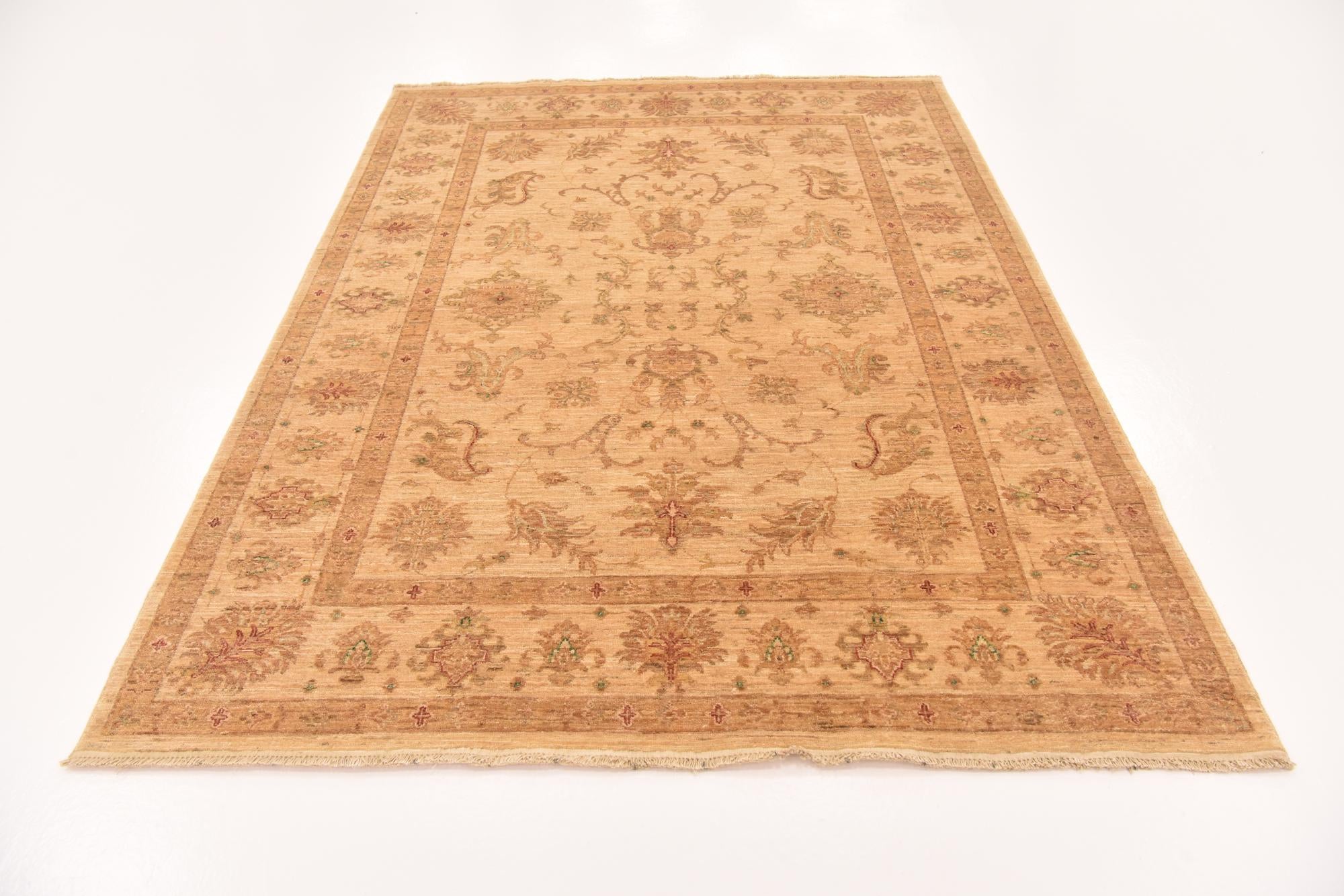 5' 7 x 7' 9 Hand Knotted Peshawar Ziegler Rug