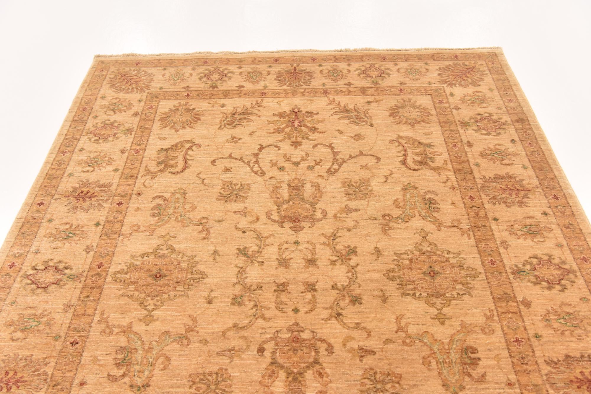 5' 7 x 7' 9 Hand Knotted Peshawar Ziegler Rug