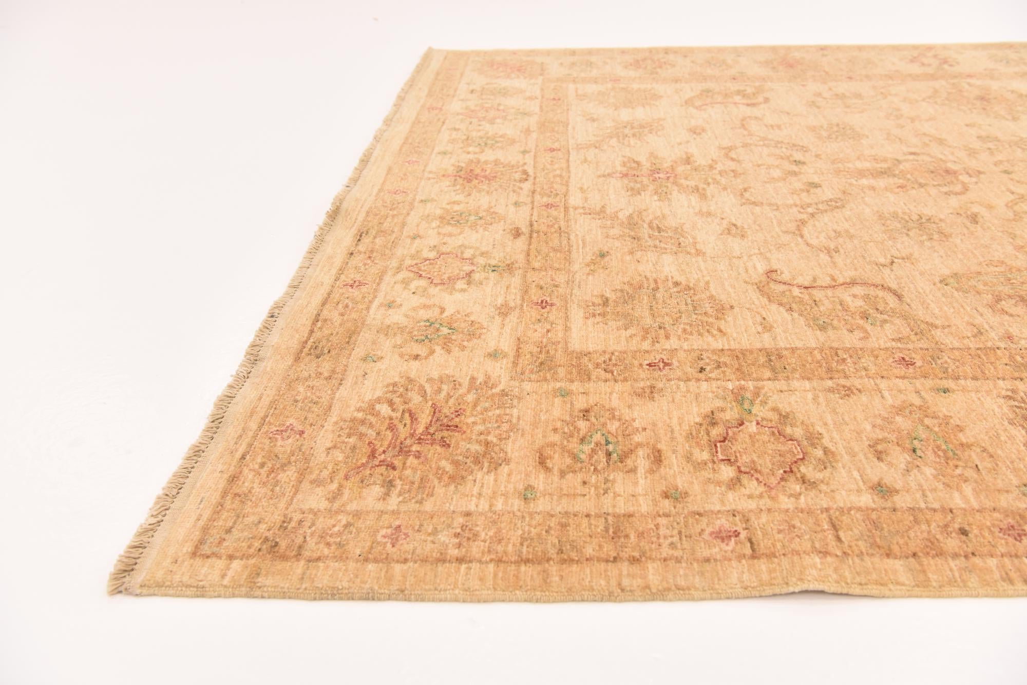 5' 7 x 7' 9 Hand Knotted Peshawar Ziegler Rug