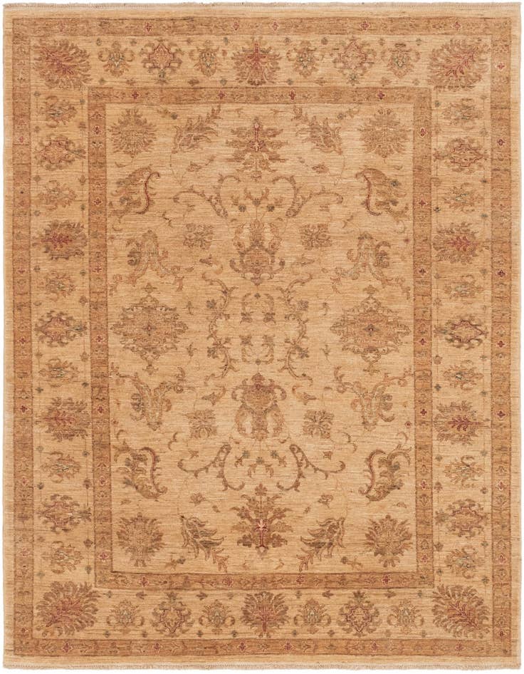 Detail image of 5' 7 x 7' 9 Hand Knotted Peshawar Ziegler Rug
