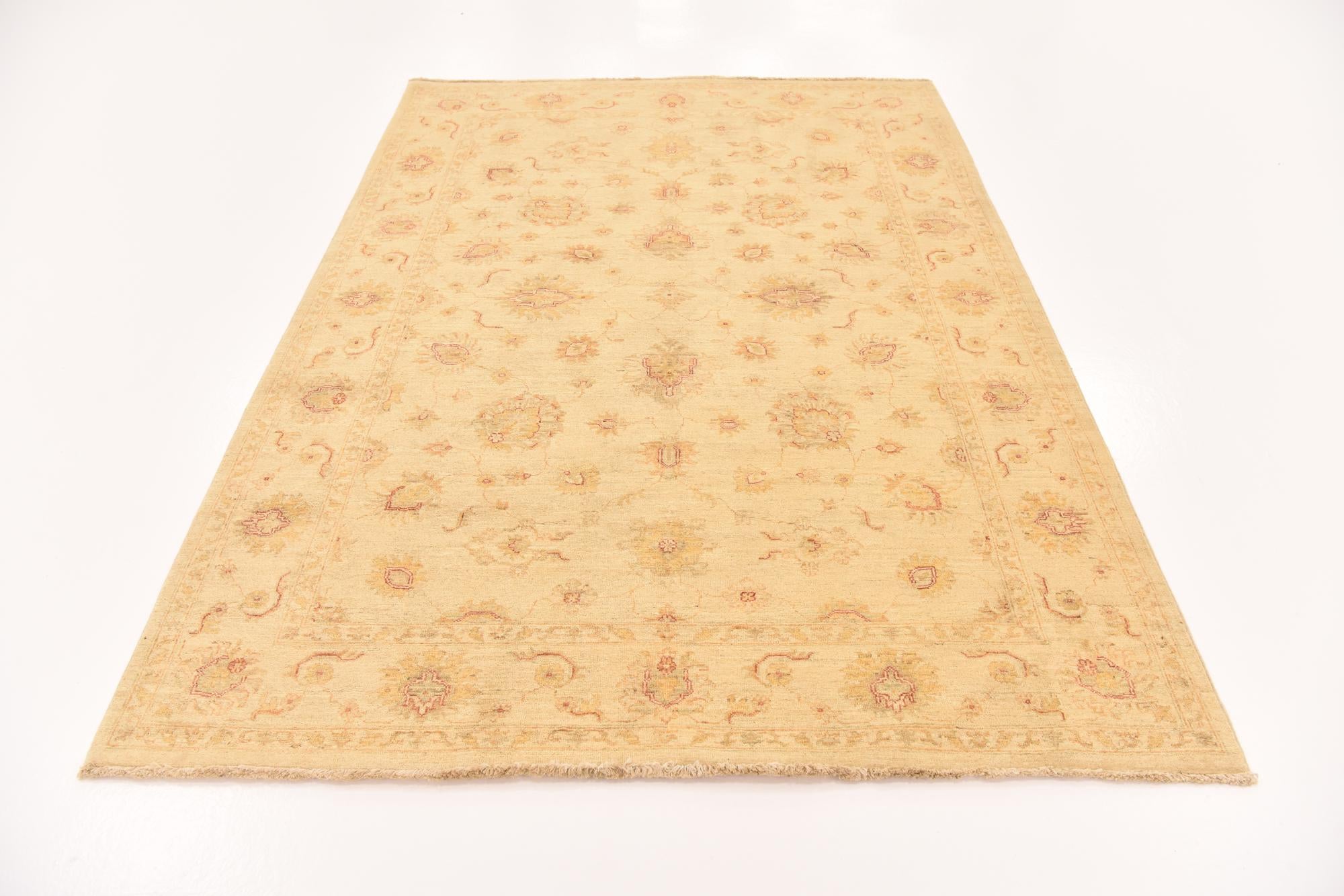 5' 7 x 7' 9 Hand Knotted Peshawar Ziegler Rug