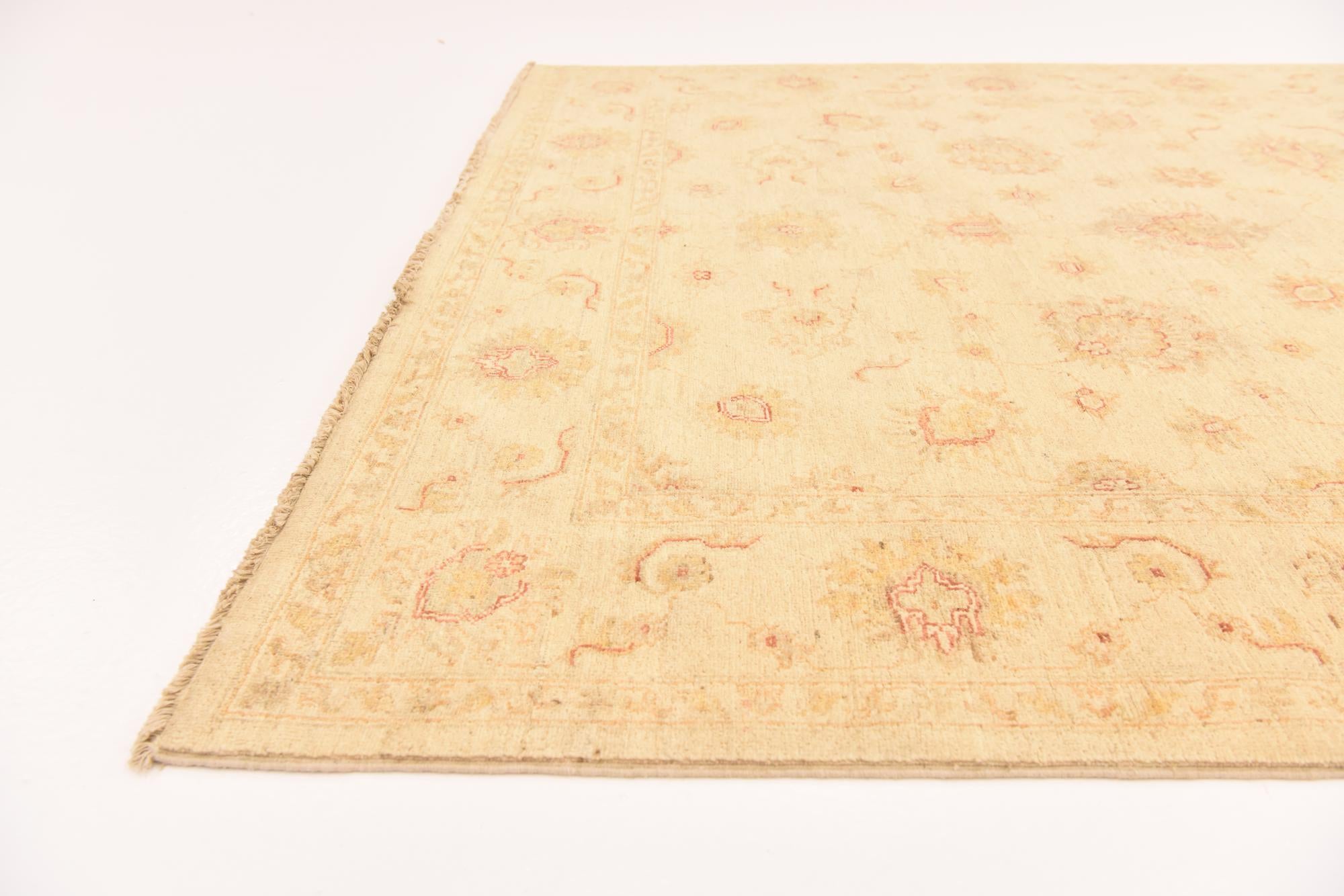 5' 7 x 7' 9 Hand Knotted Peshawar Ziegler Rug