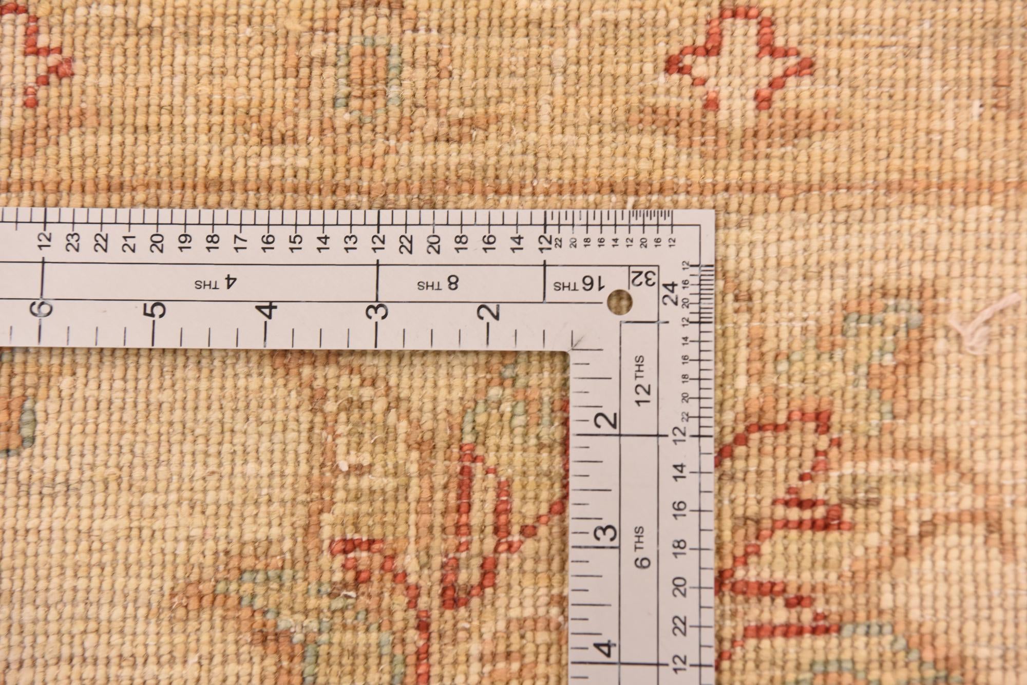 5' 8 x 8' 6 Hand Knotted Peshawar Ziegler Rug