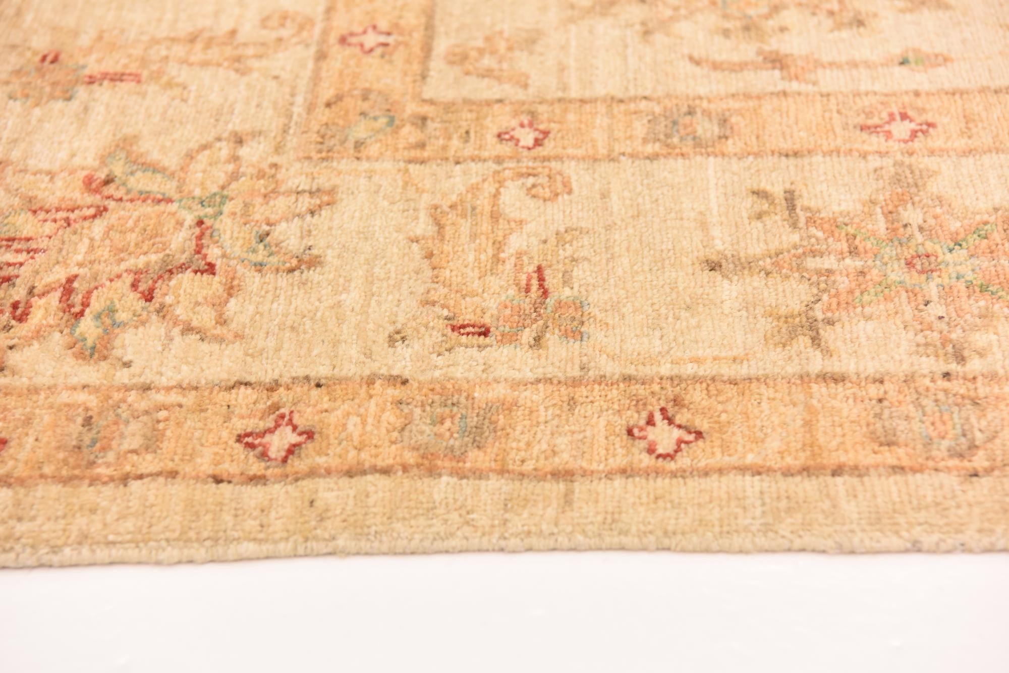 5' 8 x 8' 6 Hand Knotted Peshawar Ziegler Rug