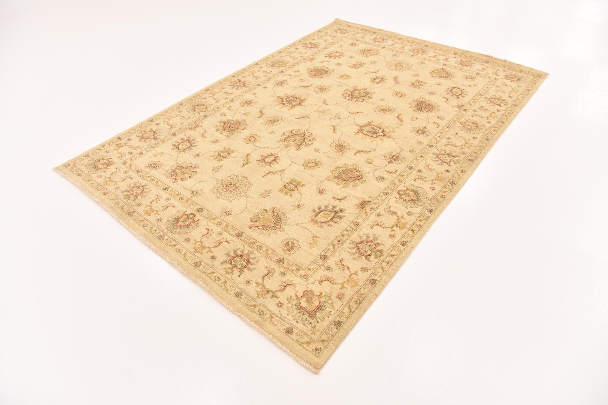 5' 6 x 7' 10 Hand Knotted Peshawar Ziegler Rug