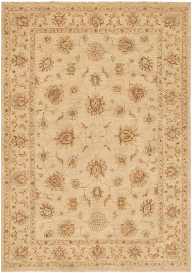 Detail image of 5' 6 x 7' 10 Hand Knotted Peshawar Ziegler Rug