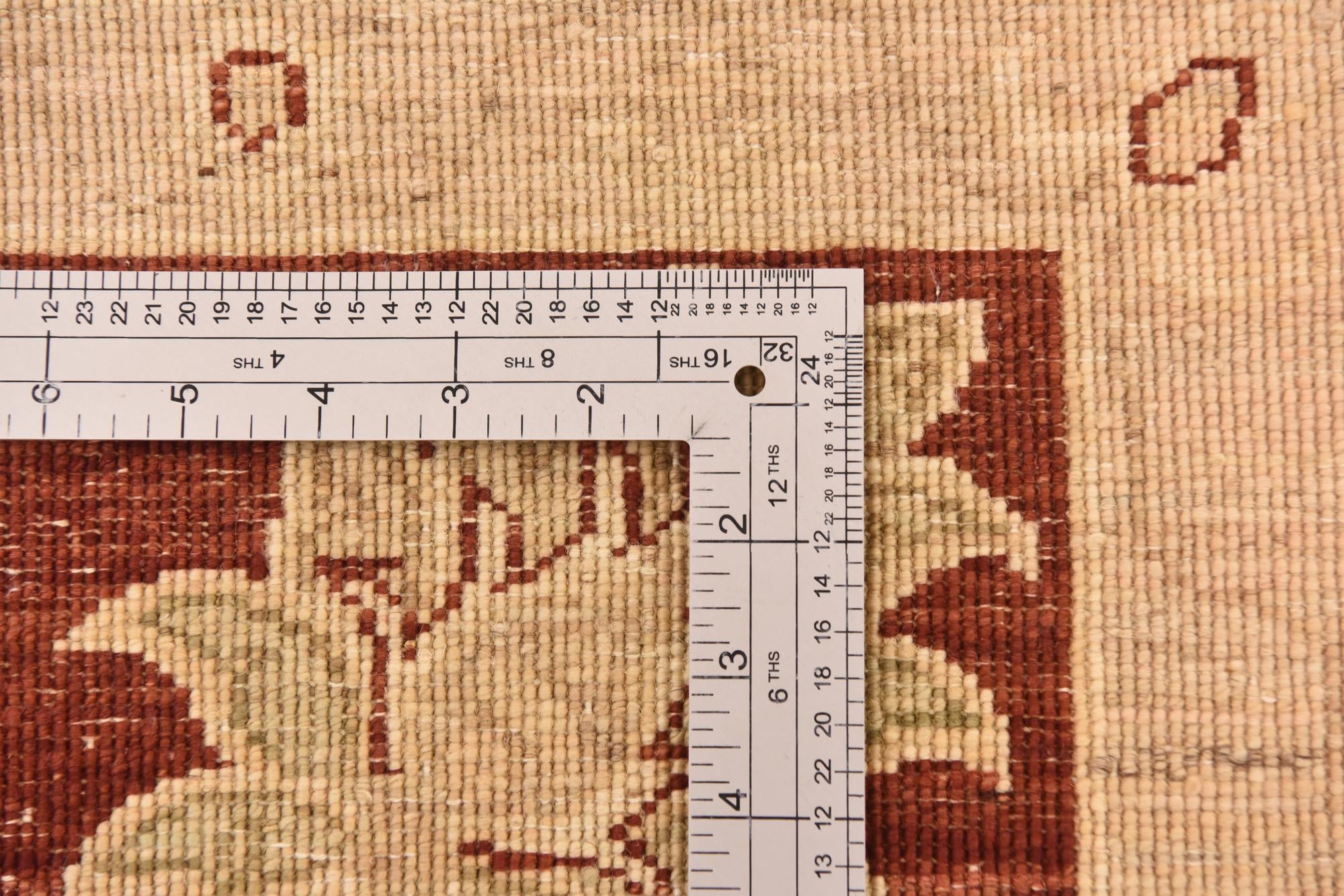 5' 8 x 7' 3 Hand Knotted Peshawar Ziegler Rug