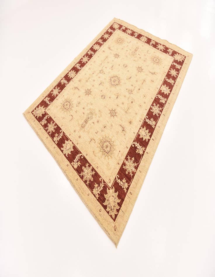 Detail image of 5' 8 x 7' 3  Hand Knotted Peshawar Ziegler Rug