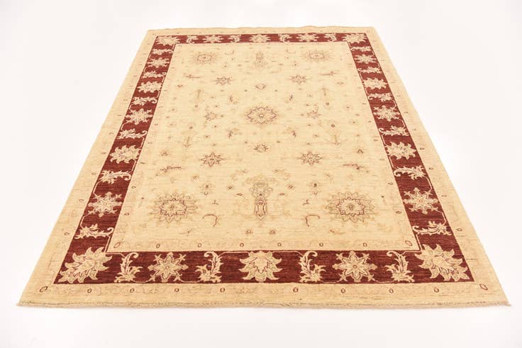 Detail image of 5' 8 x 7' 3 Hand Knotted Peshawar Ziegler Rug