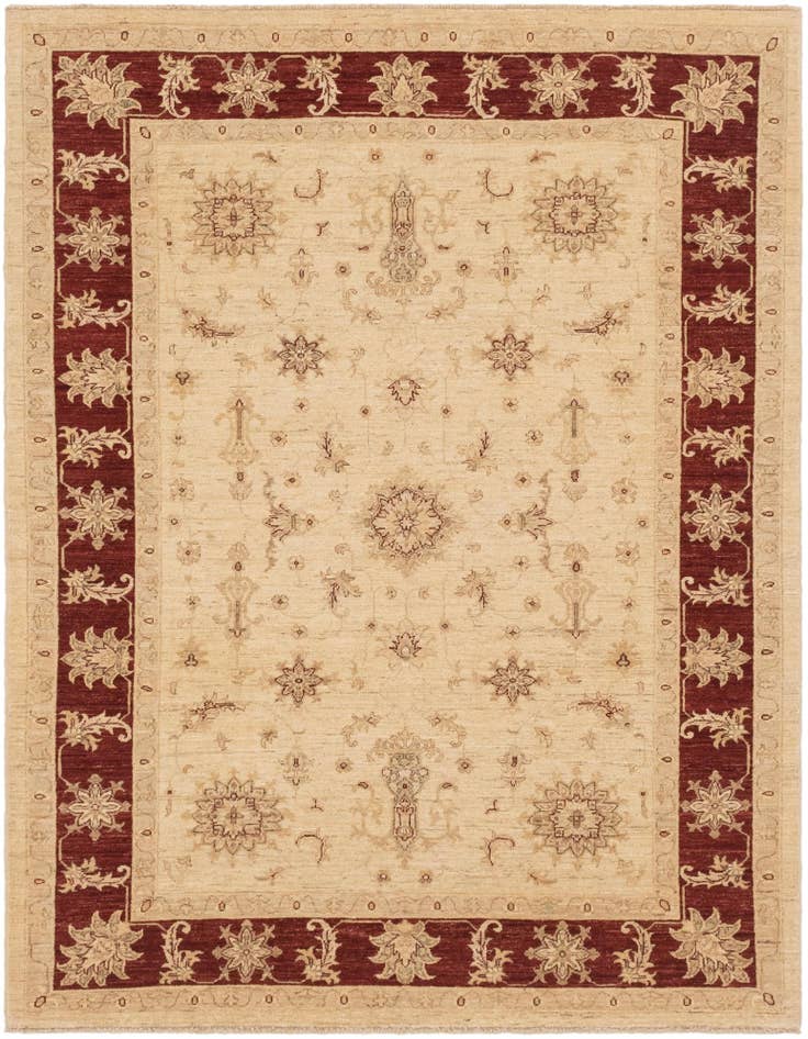 Detail image of 5' 8 x 7' 3 Hand Knotted Peshawar Ziegler Rug
