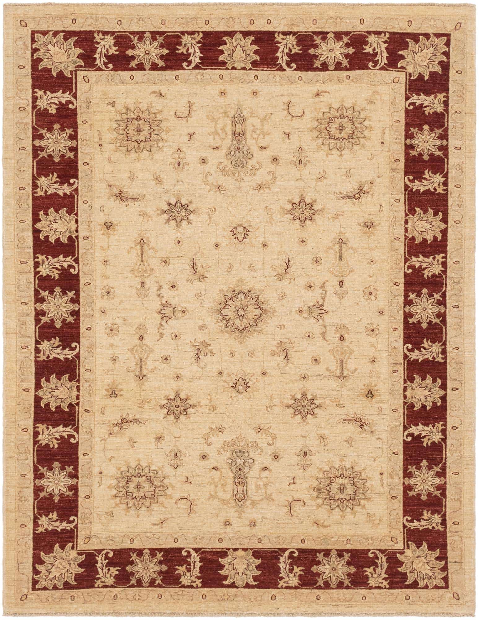 5' 8 x 7' 3 Hand Knotted Peshawar Ziegler Rug